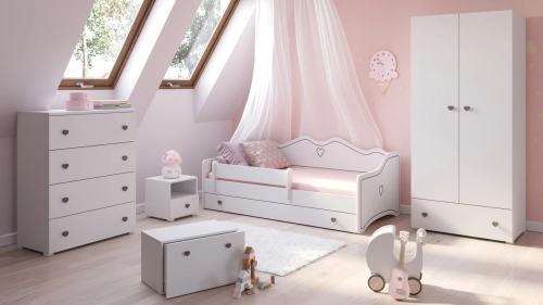 Детская кровать Emma 140x70 с матрасом Grey