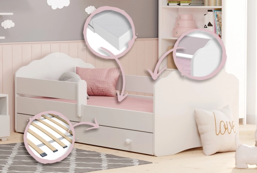 Bērnu gulta FALA 140x70 ar matraci un atvilktni