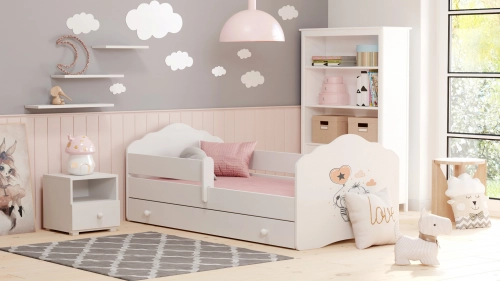 Bērnu gulta FALA ar atvilktni 160x80 Baby elephant