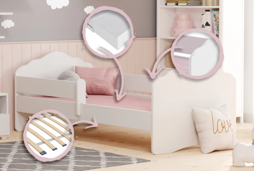 Детская кровать FALA с защитным бортиком 160x80