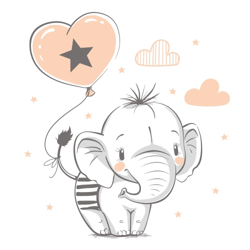 Детская кровать FALA с защитным бортиком 160x80 Elephant