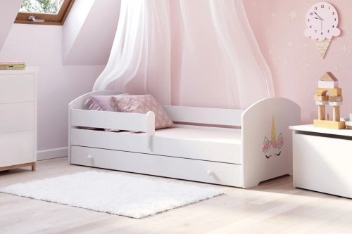 Bērnu gulta LUK 140x70 ar atvilktni un matraci Unicorn horn