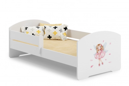 Детская кровать LUK 160x80 с бортиками Girl with wings