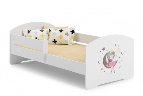 Bērnu gulta LUK ar aizsargbarjeru 160x80 Sleeping princess