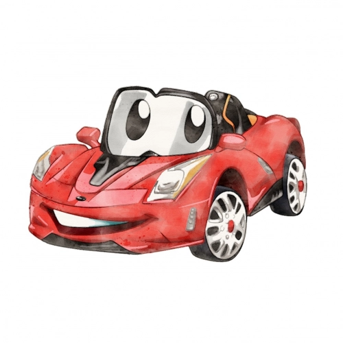 Детская кровать LUK с ящиком 140x70 Racing car