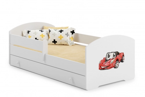 Bērnu gulta LUK ar atvilktni un matraci 160x80 Racing car