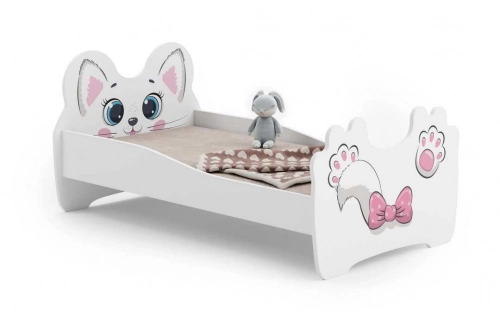 Детская кровать Pink Cat 140x70 с матрасом