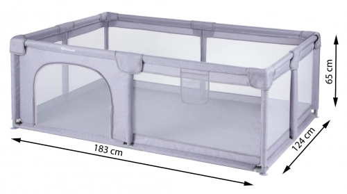 Bērnu manēža Kidwell FANKO 120x180 Gray