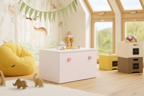 Bērnu rotaļlietu kaste INGA pink