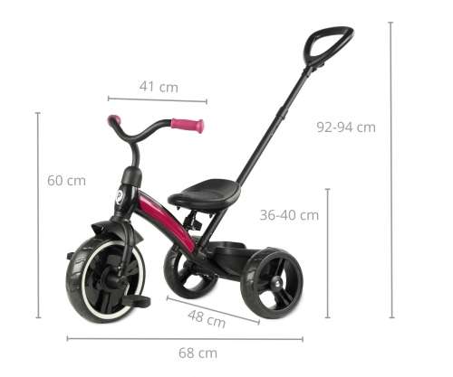 Bērnu trīsritenis Qplay Elite Plus Rose