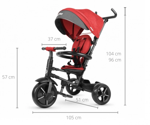 Bērnu trīsritenis Qplay Rito Star Red