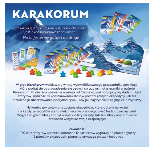 Board Game Karakorum Reiner Knizia: King of the Mountains Trefl 02739