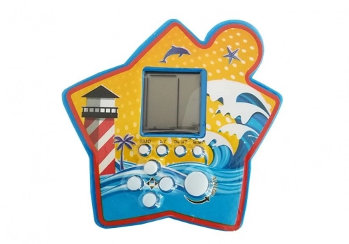 Brick Game Electronic Tetris Portable Star Blue