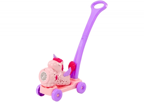 Bubble Machine Ride On Unicorn Lights Sounds Pink
