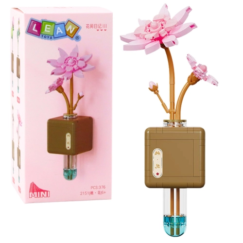 Building Blocks Lotus Flower Pink in a Vial 376 pcs.