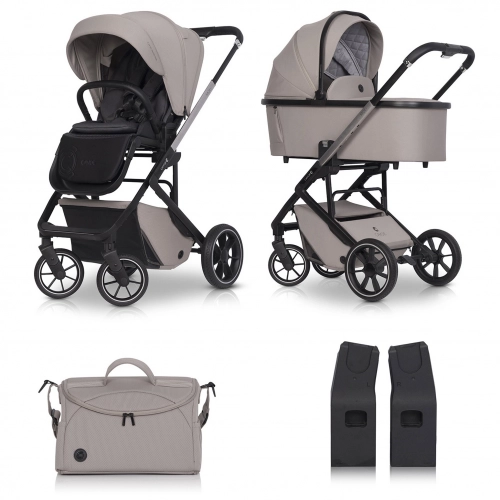 Cavoe Moi+ Taupe Bērnu rati 2in1