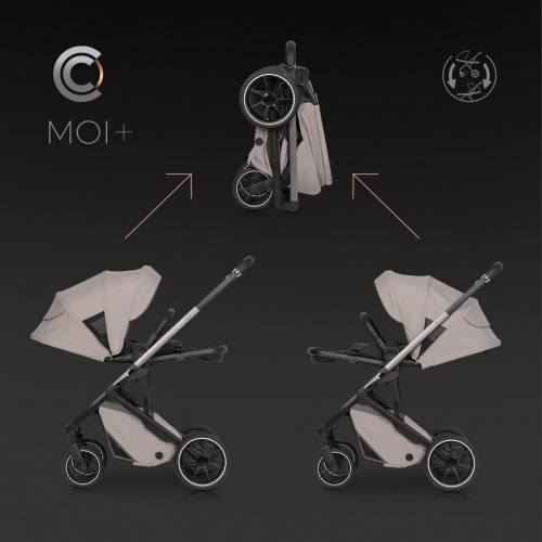 Cavoe Moi+ Taupe Bērnu rati 2in1