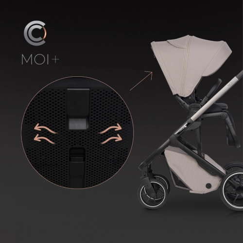 Cavoe Moi+ Taupe Bērnu rati 2in1