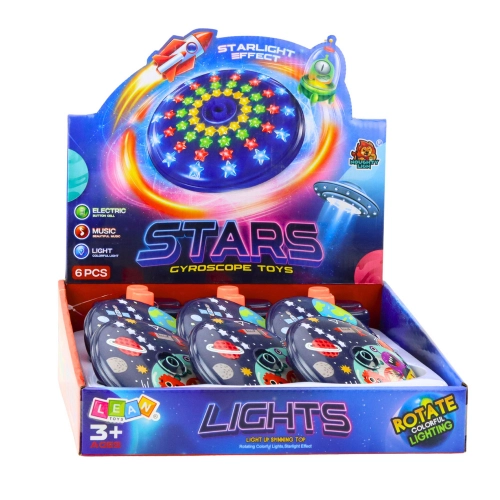 Colorful Luminous Disc Space Ufo Spinning Top