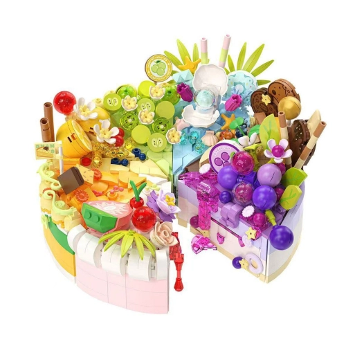 Construction Blocks Cake Cake Dessert Decorated 292–357pcs.