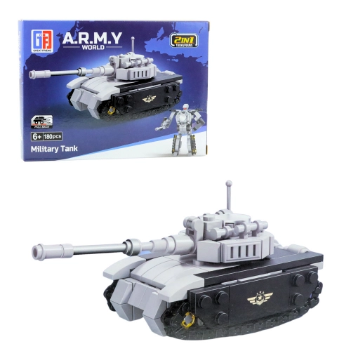 Construction Bricks Army Military Means of Transport Robot 2 in 1