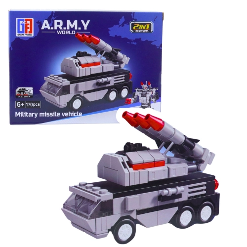 Construction Bricks Army Military Means of Transport Robot 2 in 1