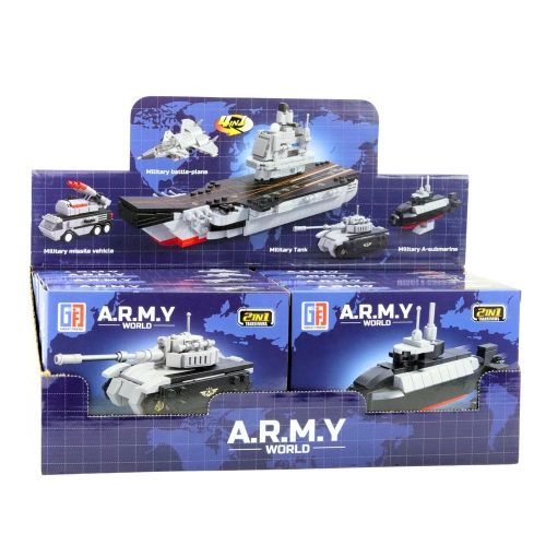 Construction Bricks Army Military Means of Transport Robot 2 in 1