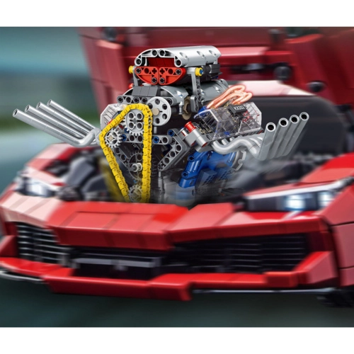 Construction Bricks Set Engine Model V Powered 665 pcs.