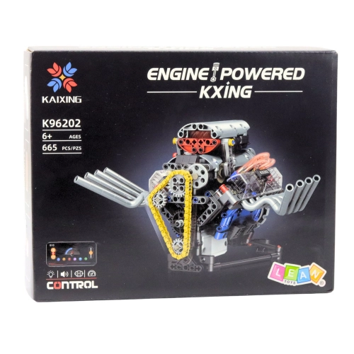 Construction Bricks Set Engine Model V Powered 665 pcs.