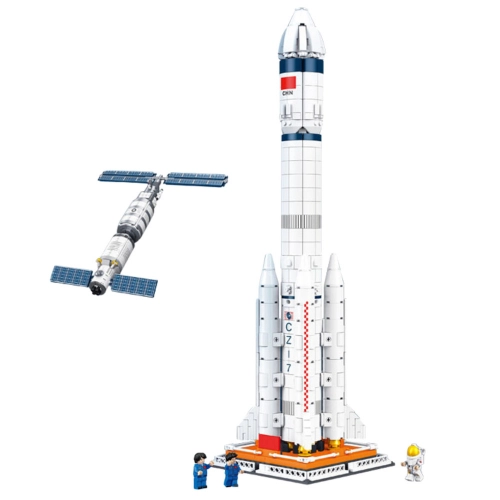 Construction Bricks Space Rocket Satellite CZ-5 1403 pcs.