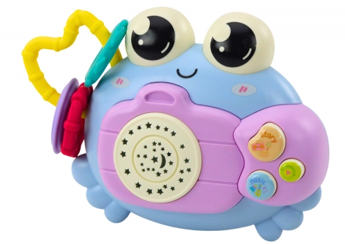 Crab Camera Rattle Projector Battery Operated Sounds Blue