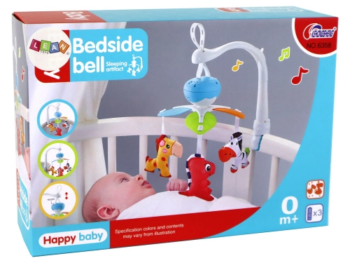 Crib mobile with sound, blue