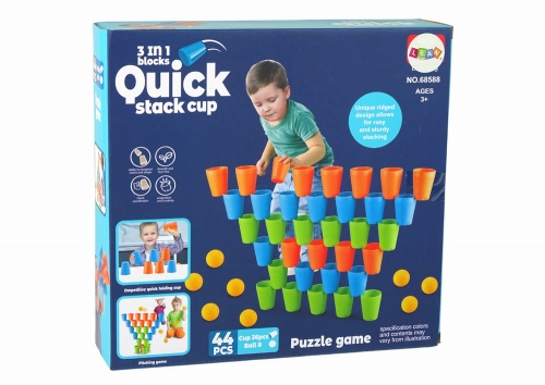 Cups Puzzle Game 3 in 1 44 Pieces