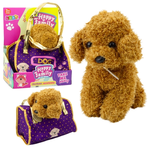 Dog in a Bag Plush Mascot Cuddly Toy Light Brown