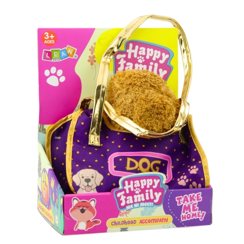 Dog in a Bag Plush Mascot Cuddly Toy Light Brown