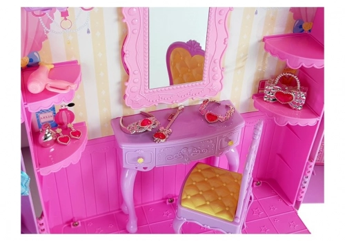 Dressing Room with Light and Mirror. 26 cm Doll. Clothes Set. Accessories