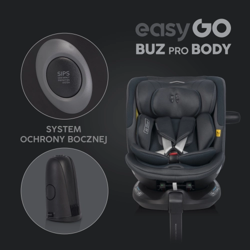 EasyGo Buz Pro 0-13 kg un EasyGo Buz Pro Body 0-36 kg Granito Bērnu autosēdeklis 2in1