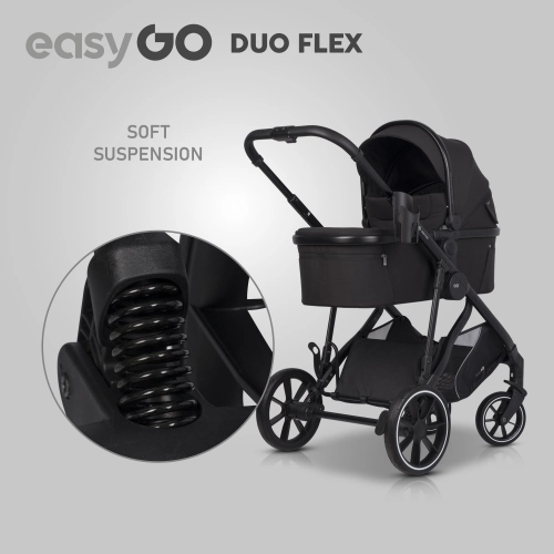 EasyGo Duoflex Ebony Black Pastaigu rati