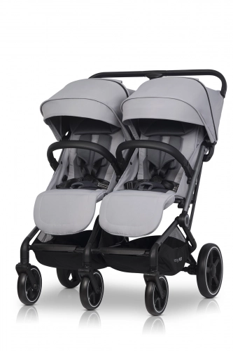 EasyGo Echo Cloudy Gray Dvīņu rati