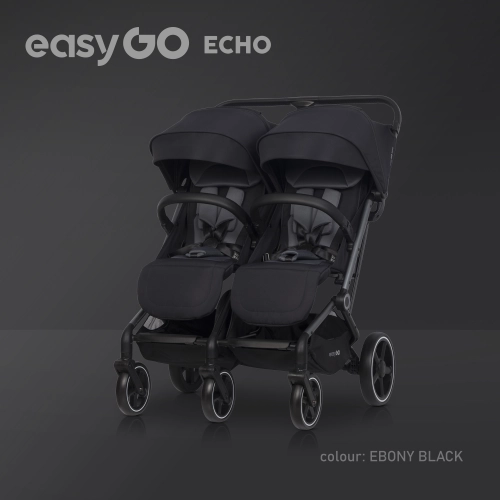 EasyGo Echo Ebony Black Dvīņu rati