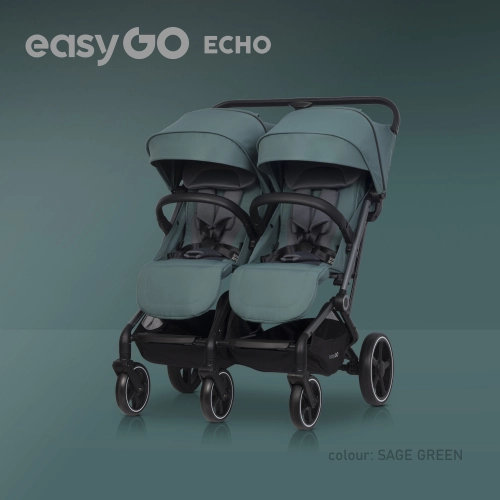 EasyGo Echo Sage Green Dvīņu rati