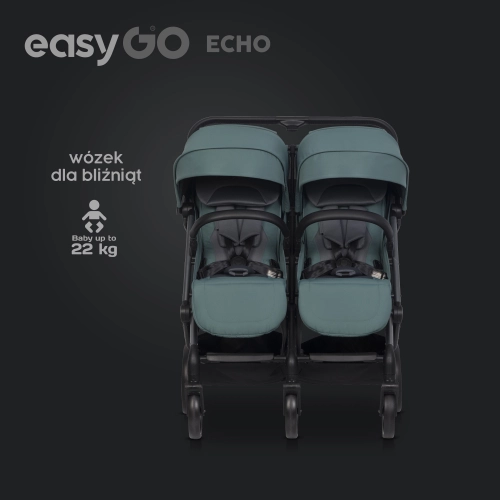 EasyGo Echo Sage Green Dvīņu rati