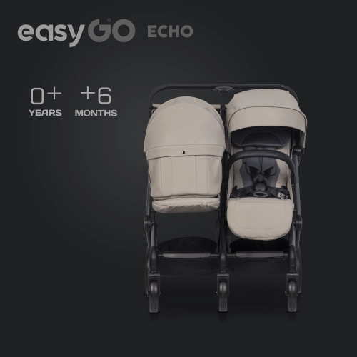 EasyGo Echo Savana Beige Dvīņu rati