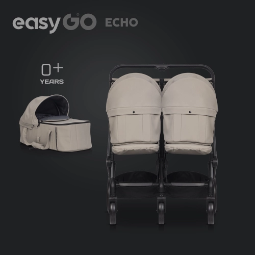 EasyGo Echo Savana Beige Dvīņu rati