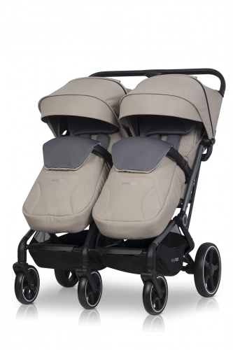 EasyGo Echo Savana Beige Dvīņu rati