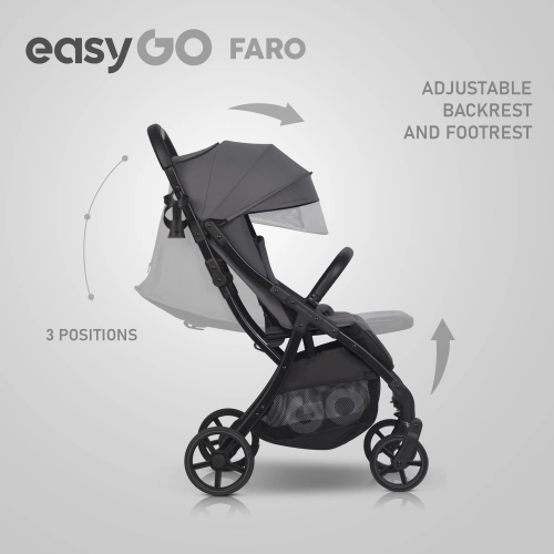 EasyGo Faro Cloudy Gray Pastaigu rati
