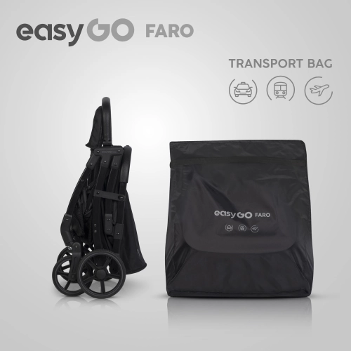 EasyGo Faro Ebony Black Pastaigu rati