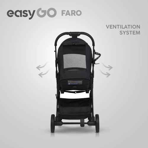 EasyGo Faro Ebony Black Pastaigu rati