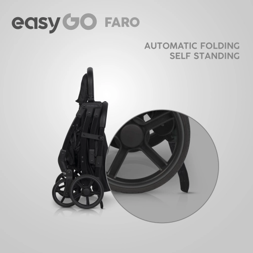EasyGo Faro Ebony Black Pastaigu rati