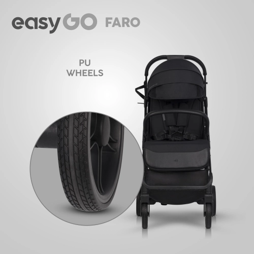 EasyGo Faro Ebony Black Pastaigu rati